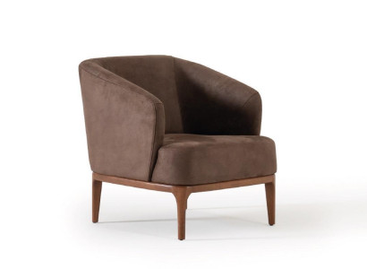 Brauner Wohnzimmer Luxus Sessel Designer Einsitzer Polster Lehnsessel